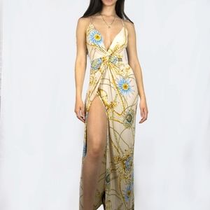 Long open leg sexy dress